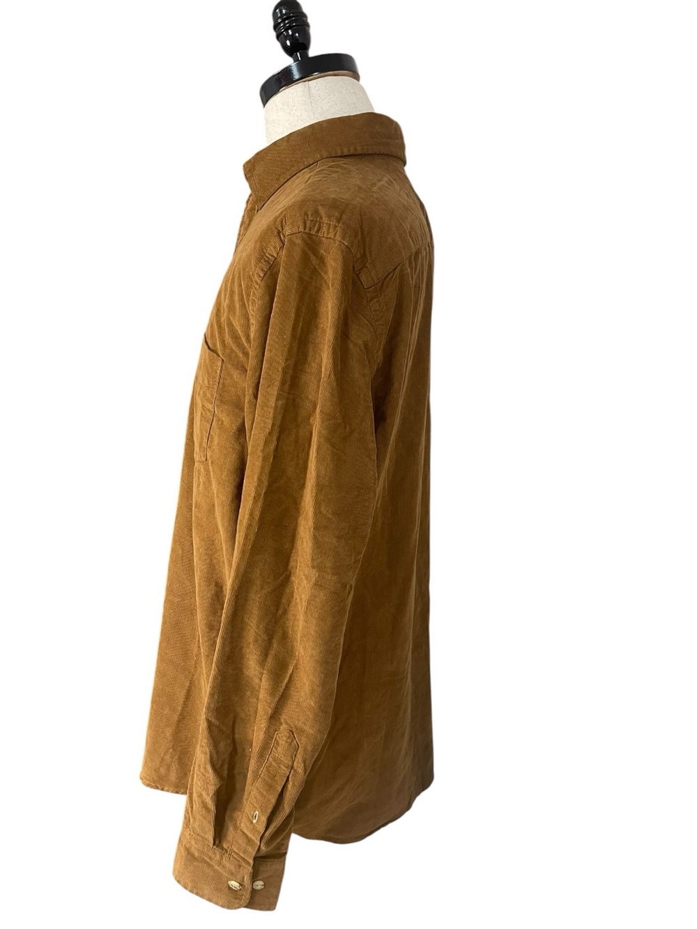 UNTUCKit Caprone Cord Corduroy Button Down Shirt Brown - Picture 4 of 16